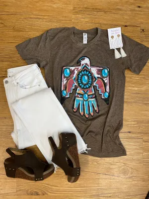 Thunderbird Tee: Heather Brown