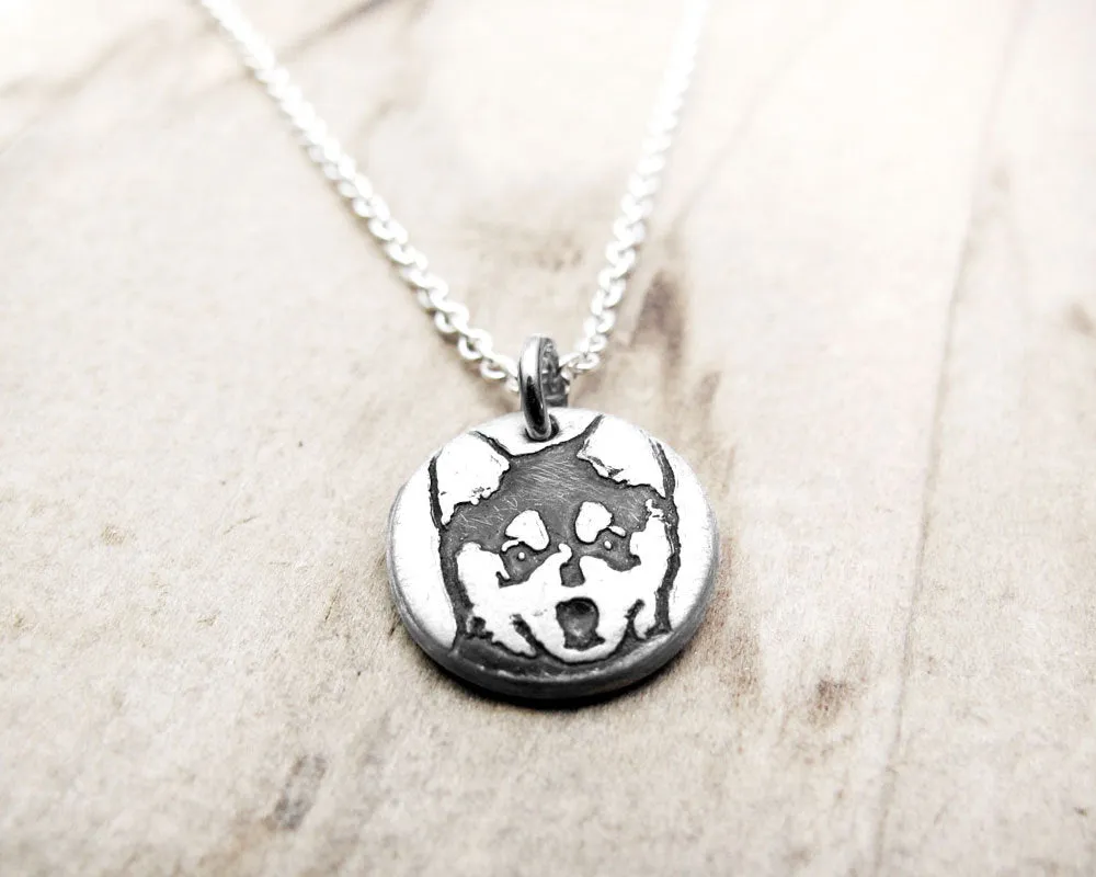 Tiny Alaskan Klee Kai Necklace