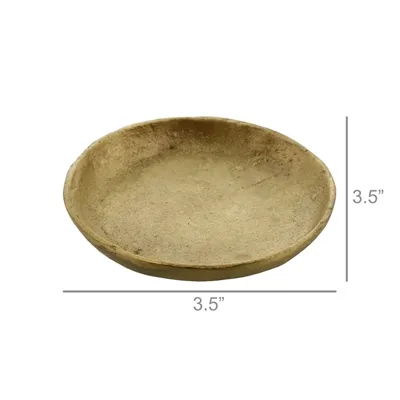 Tiny Cast Round Plate - Brushed Brass