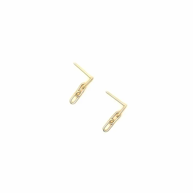 tiny chain link earrings