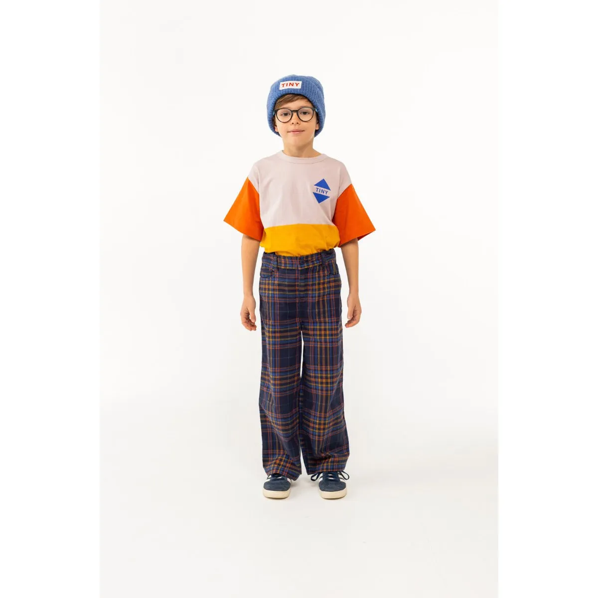 Tiny Cottons - Colour Block tee - mauve & yellow