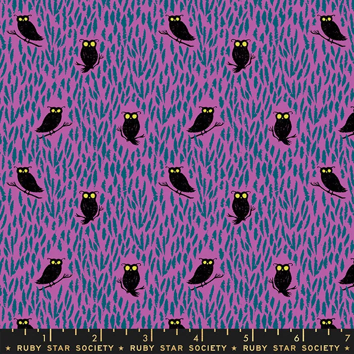 Tiny Frights, Eerie Owls Witchy - fat quarter
