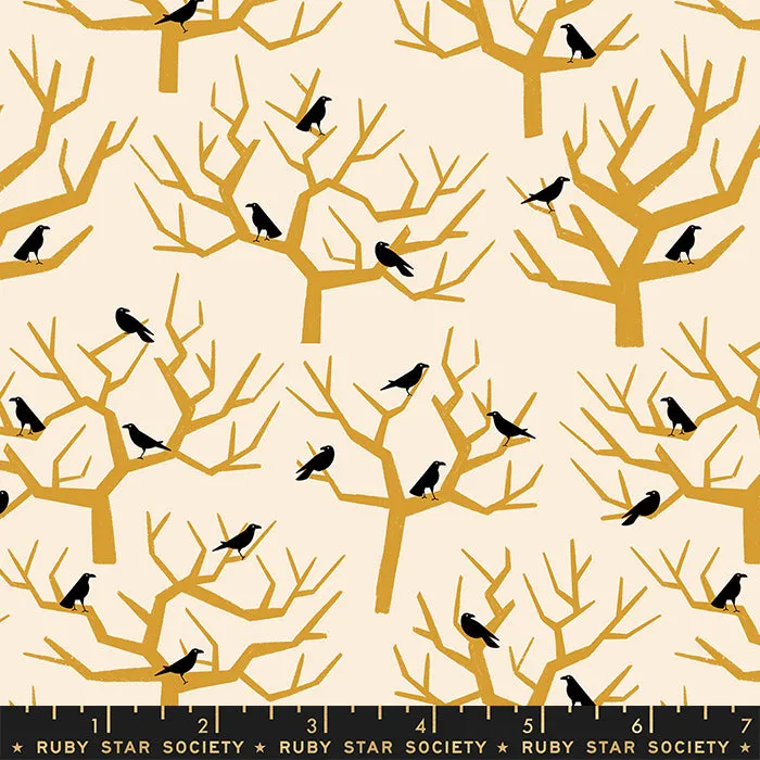Tiny Frights, The Birds Natural - fat quarter
