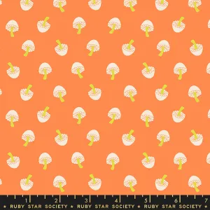 Tiny Frights, Tiny Mushrooms Pumpkin - fat quarter
