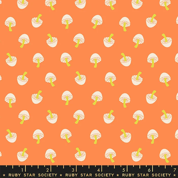 Tiny Frights, Tiny Mushrooms Pumpkin - fat quarter