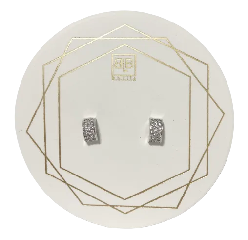 Tiny Hoop Studs - Silver