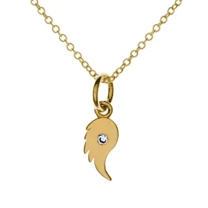 Tiny Love Angel Wing Diamond Necklace