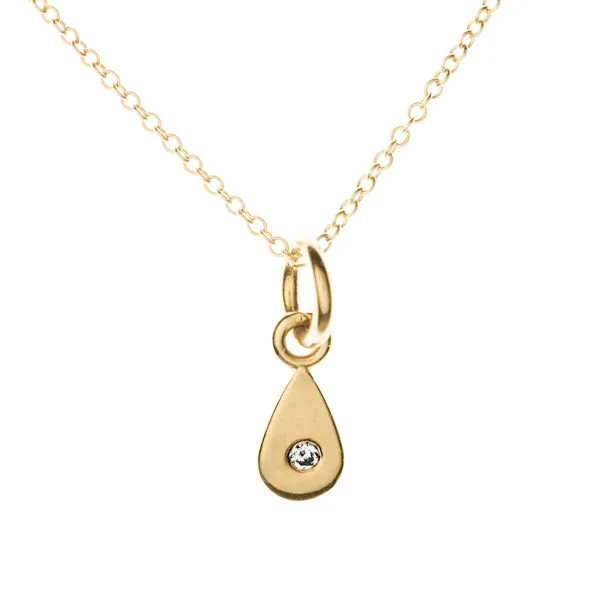 Tiny Love Drop Diamond Necklace