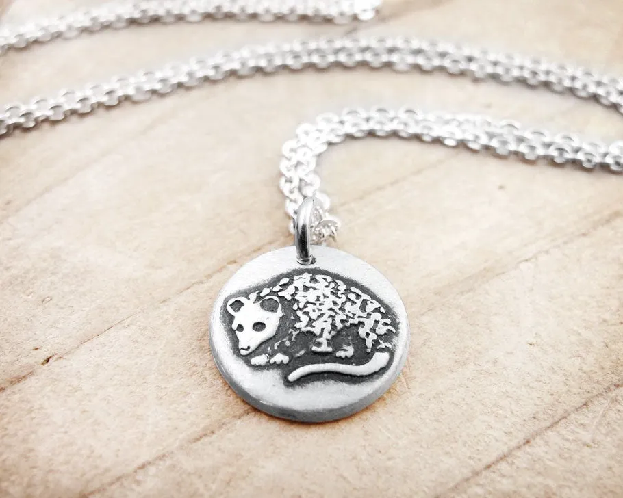 Tiny Opossum Necklace