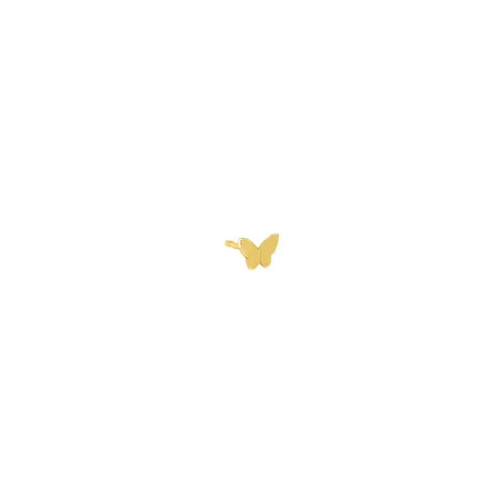 Tiny Solid Butterfly Stud Earring