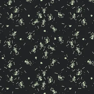 Tiny Treaters Glow in the Dark Skeletons in Charcoal by Jill Howarth