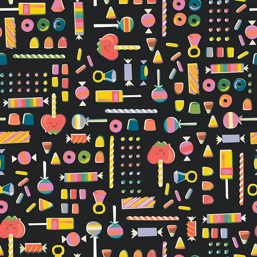 Tiny Treaters Retro Candy in Charcoal by Jill Howarth