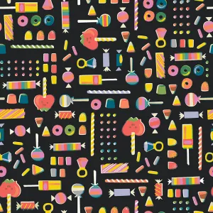 Tiny Treaters Retro Candy in Charcoal by Jill Howarth