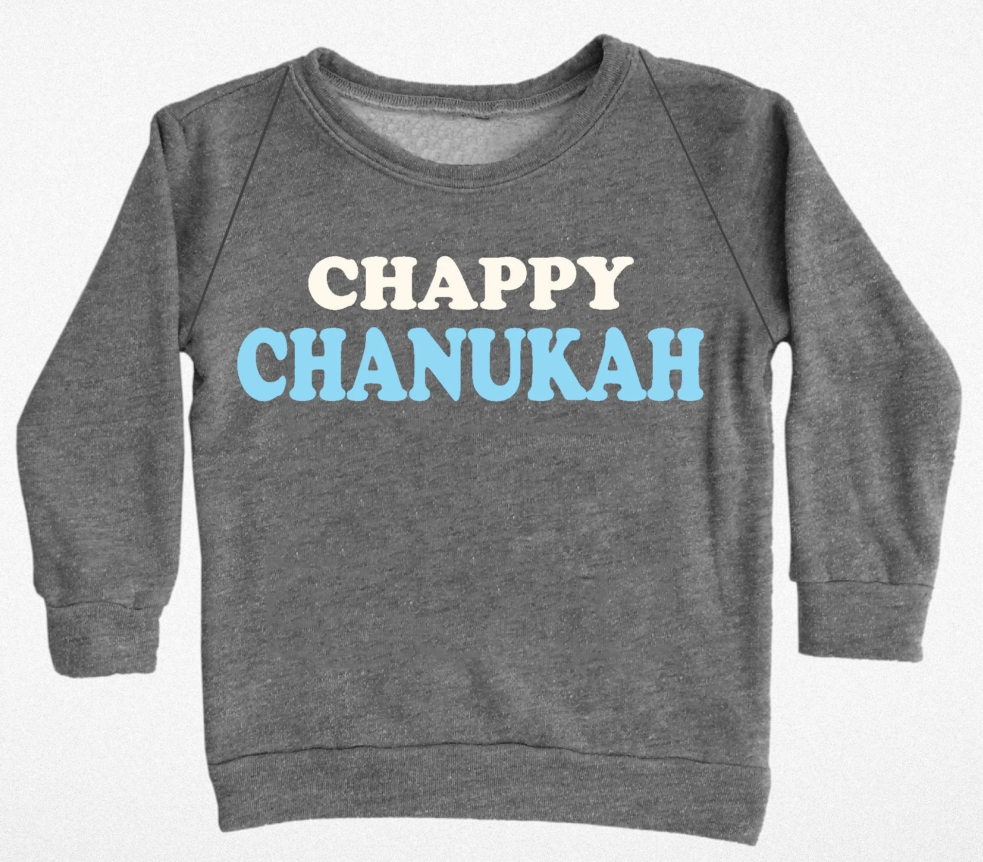 Tiny Whales Chappy Chanukah Grey Sweatshirt