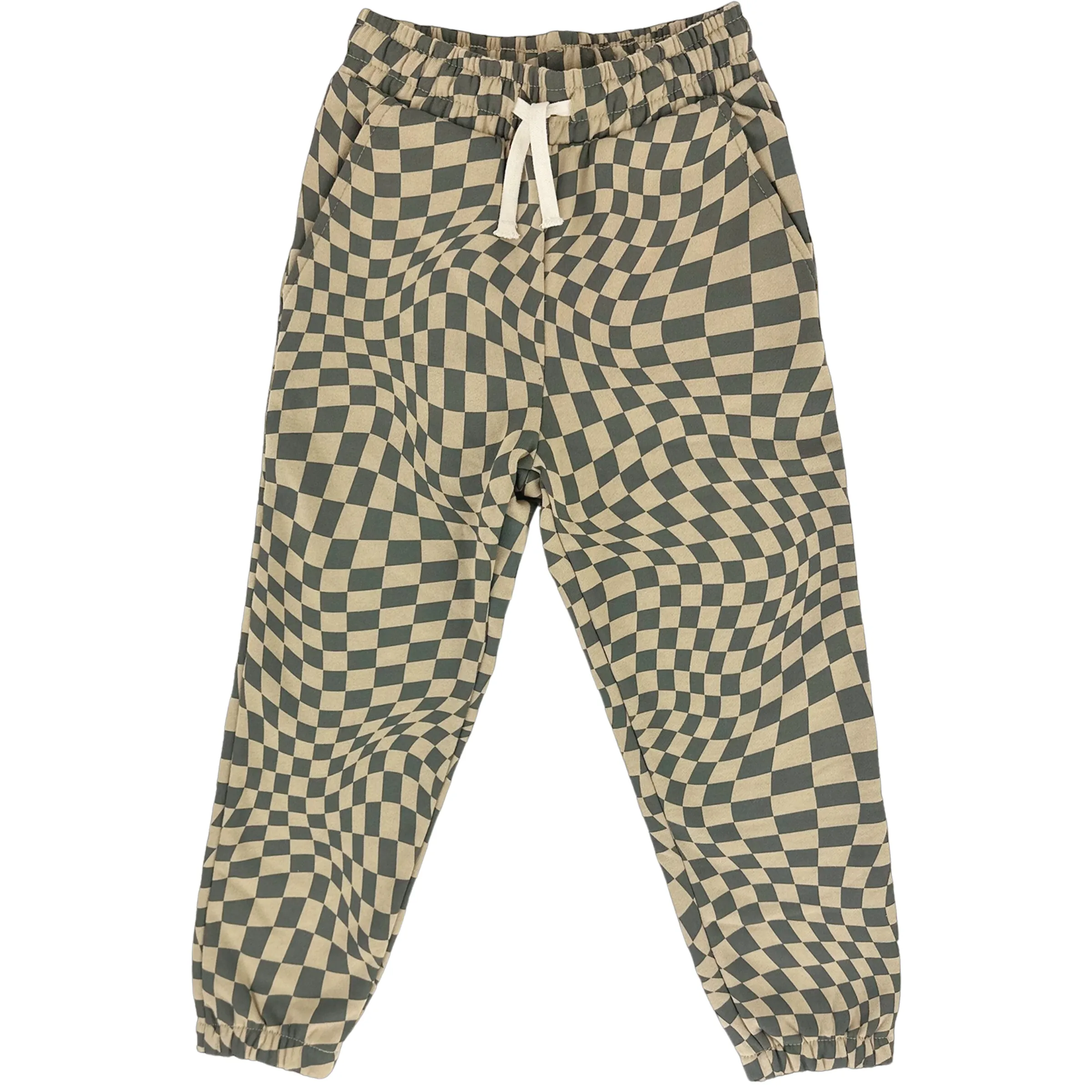 Tiny Whales Check It Sweatpants - Wheat