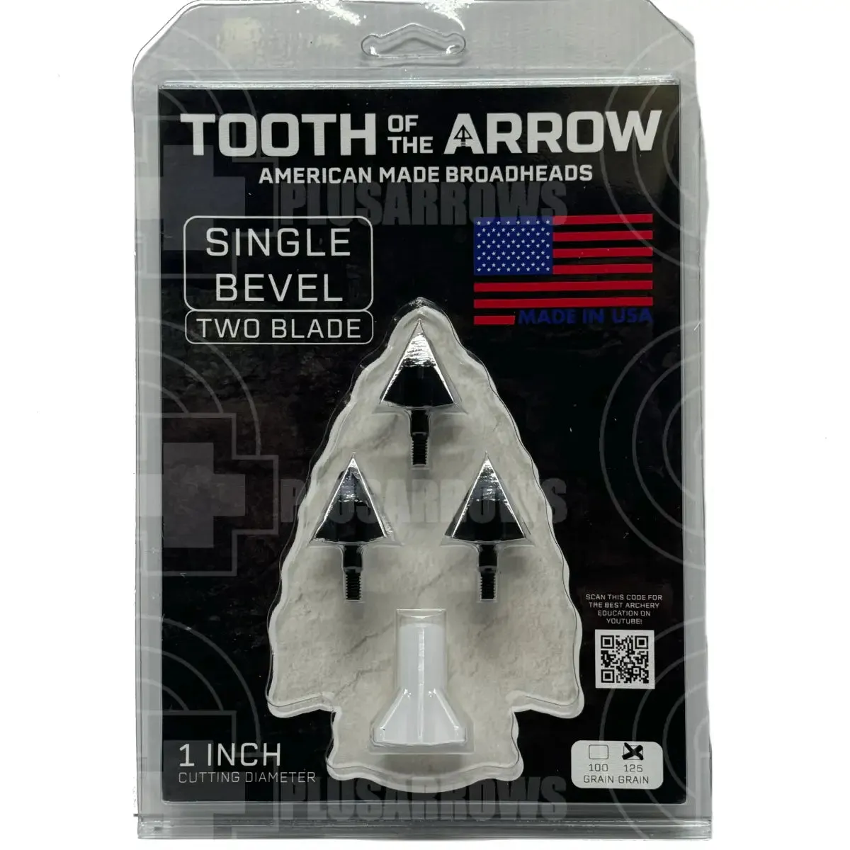 Tooth of The Arrow Single Bevel Broad Head (3 Pack)
