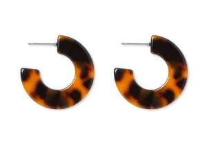 Tortoise Bijoux Hoop Earrings