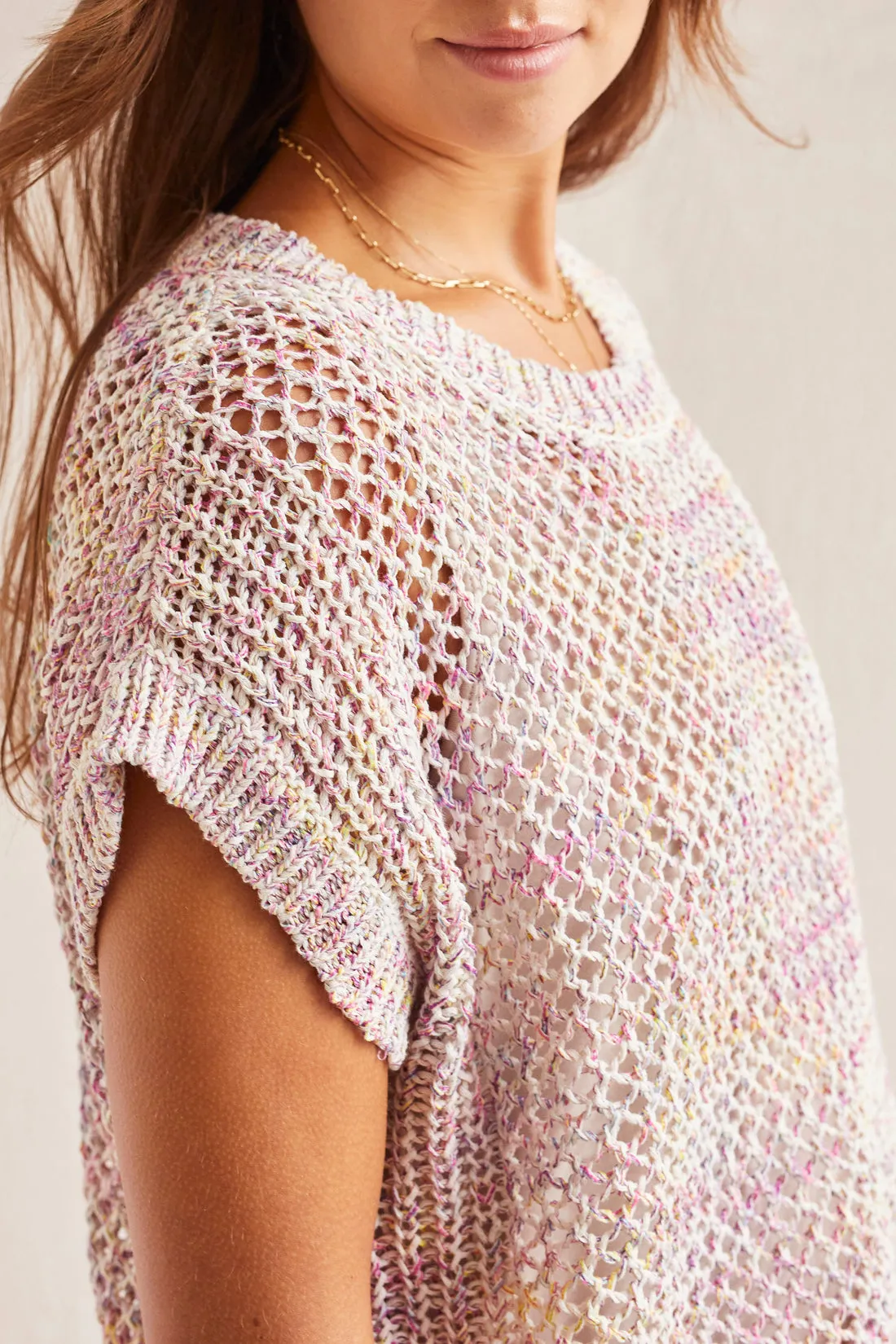 Tribal Open Knit Sweater Top