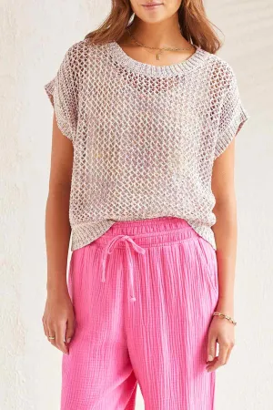 Tribal Open Knit Sweater Top