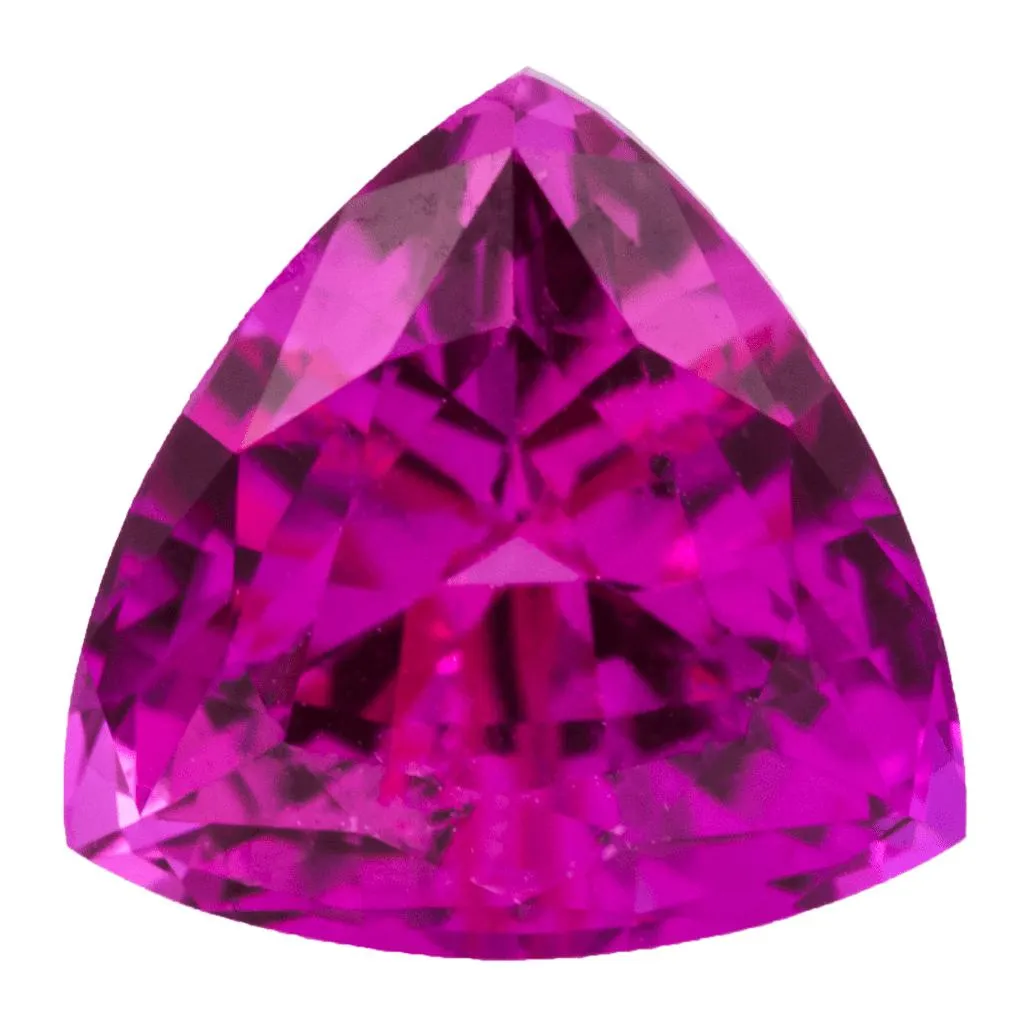 Trillion Chatham Lab-Grown Pink Sapphire Gems