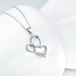 Two Hearts Together Pendant Necklace