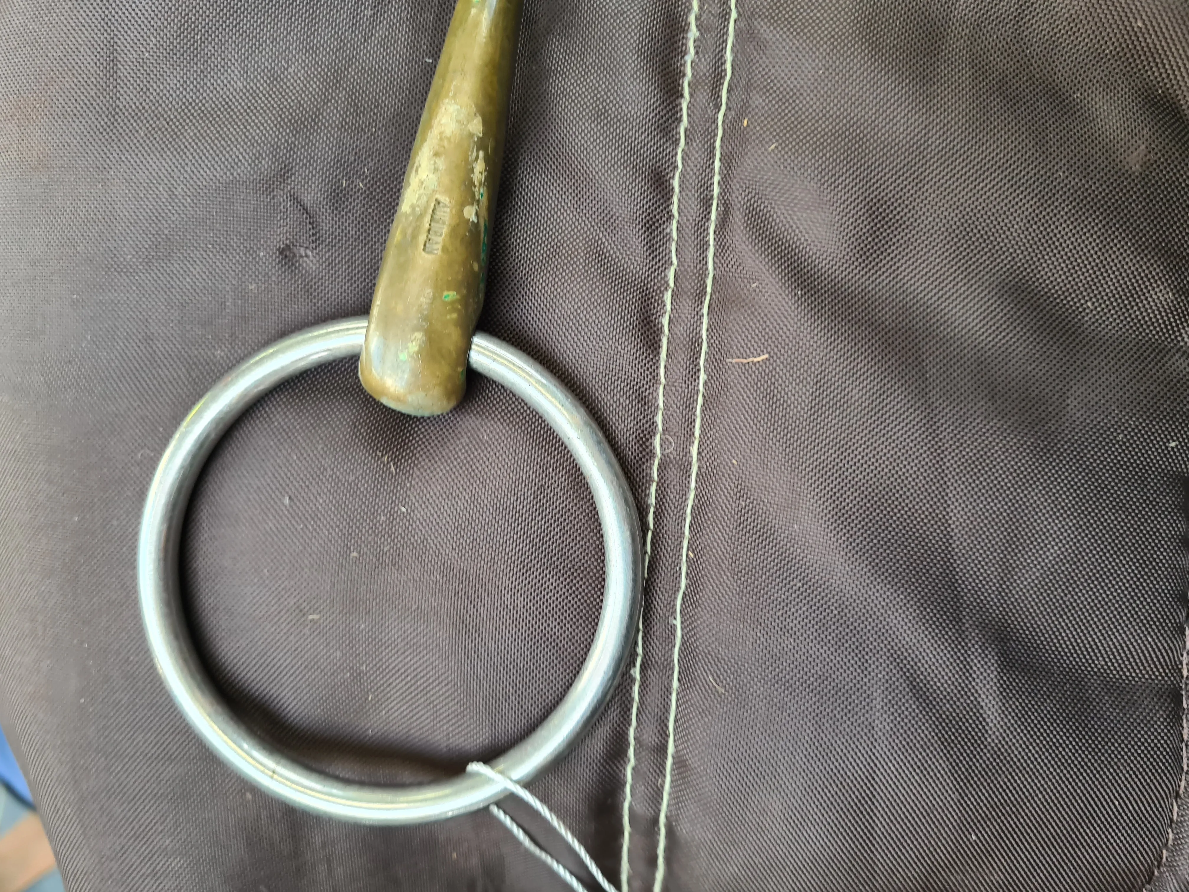 Used 5-1/2" brass loose ring snaffle bit FREE POSTAGE☆