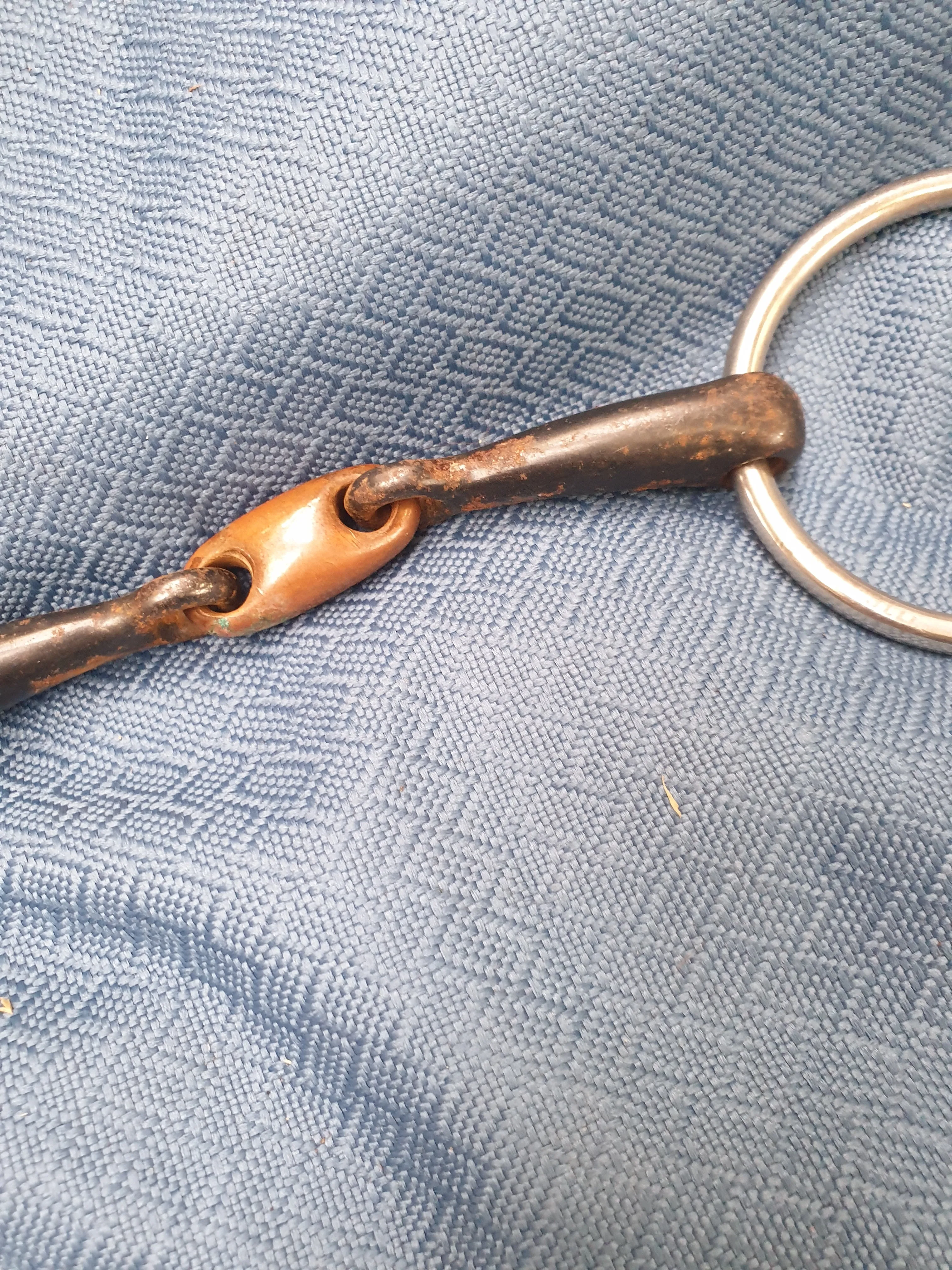 Used 5-1/2" loose ring sweet iron snaffle with link FREE POSTAGE☆