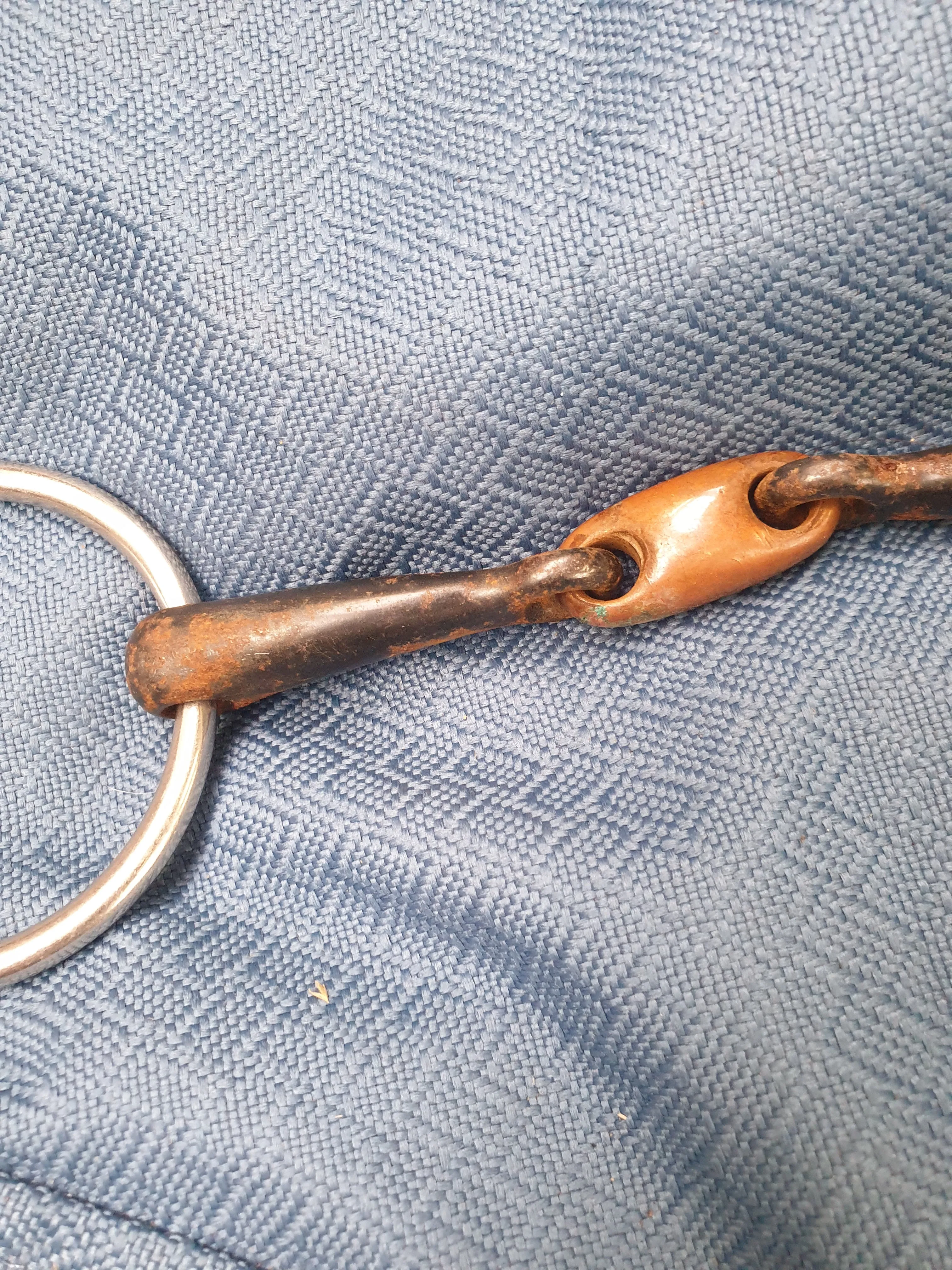 Used 5-1/2" loose ring sweet iron snaffle with link FREE POSTAGE☆
