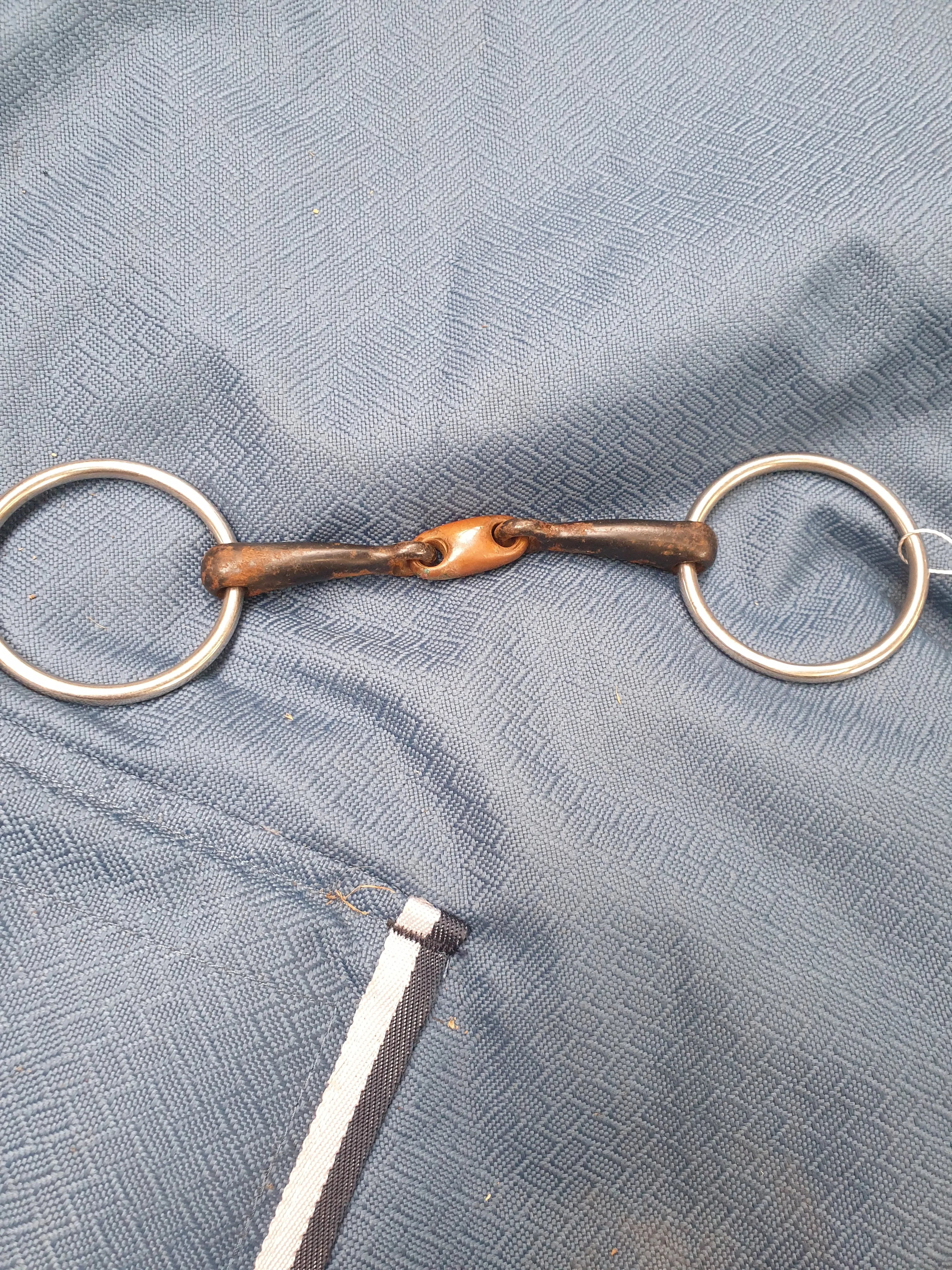 Used 5-1/2" loose ring sweet iron snaffle with link FREE POSTAGE☆