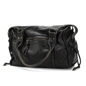 Vintage Large Capacity PU Leather Handbag for Women