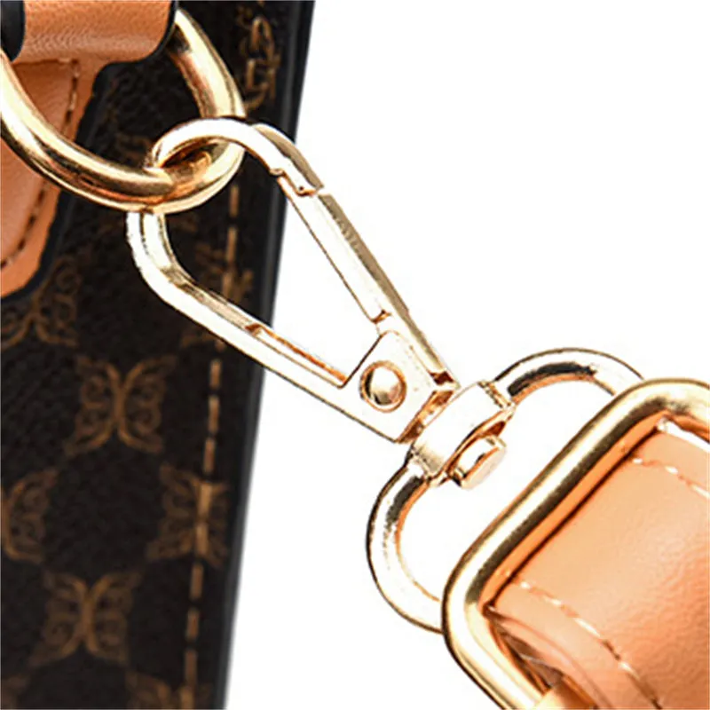 Vintage Round Print Adjustable Handbags for Ladies