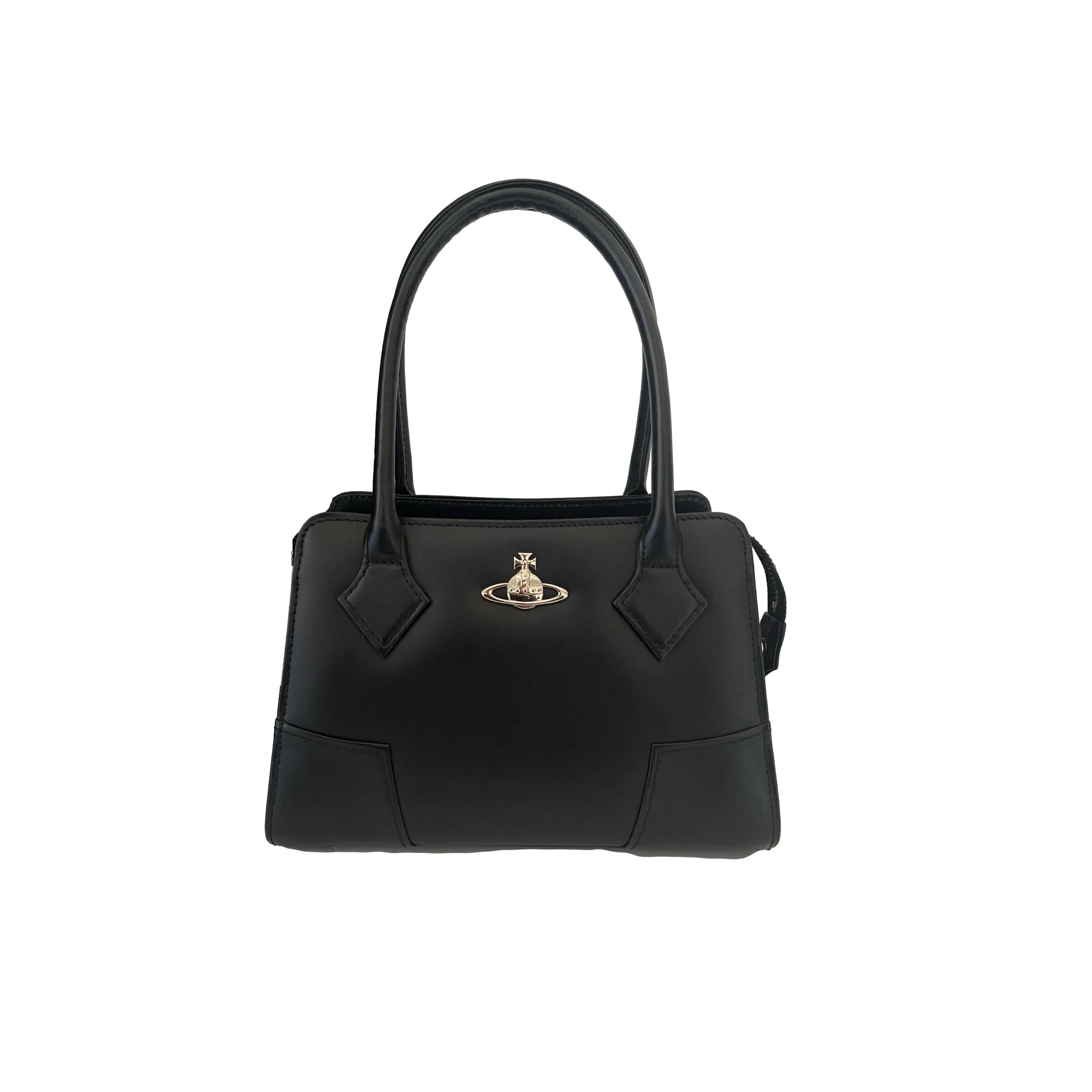 Vivienne Westwood Black Leather Mini Top Handle