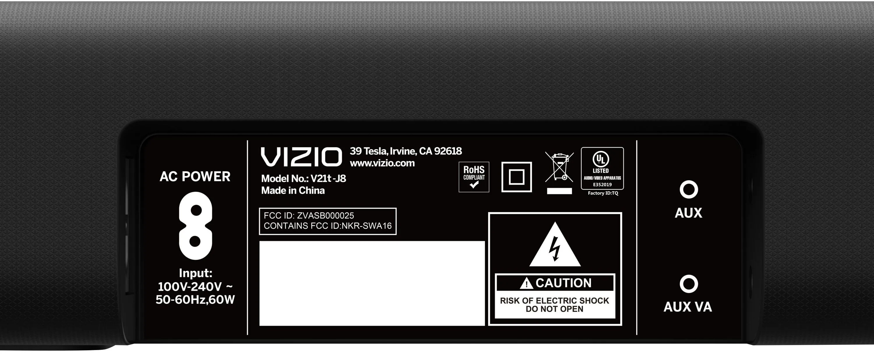 VIZIO - 2.1-Channel V-Series Home Theater Sound Bar with DTS Virtual:X and Wireless Subwoofer - Black