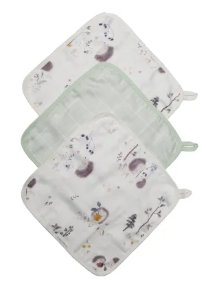 Washcloth Set - 3 Pack - Hedgehogs
