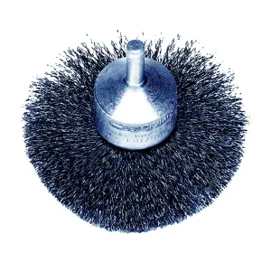 Weiler 3" Stem-Mounted Circular Flared Wire Brush