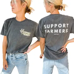 Western "Support Farmers" Wheat Graphic Tee