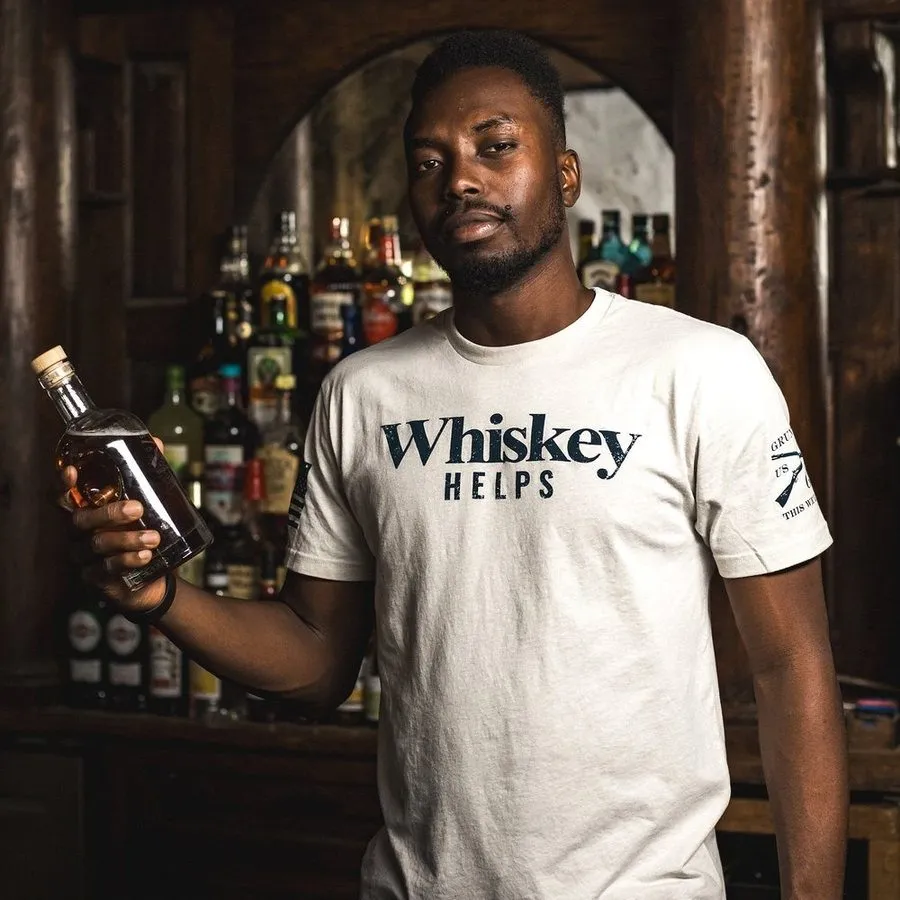 Whiskey Helps™ T-Shirt - Sand