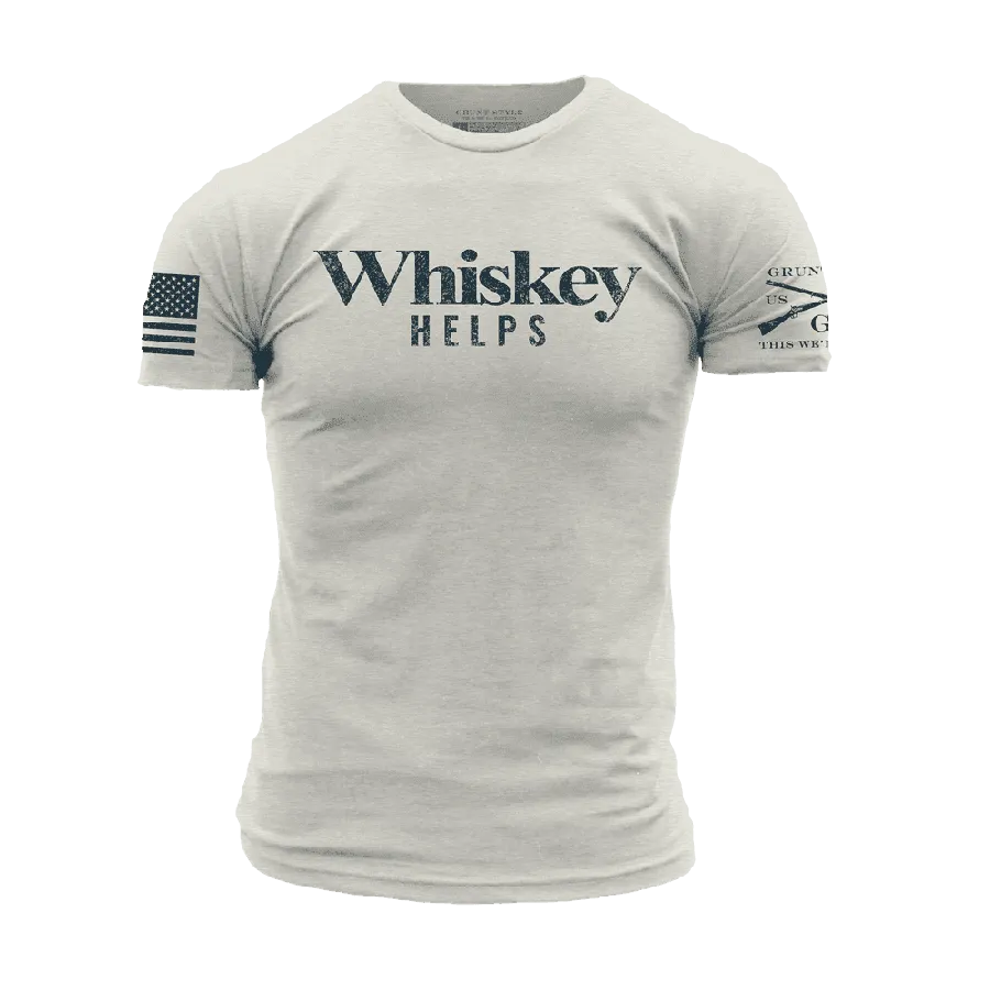 Whiskey Helps™ T-Shirt - Sand