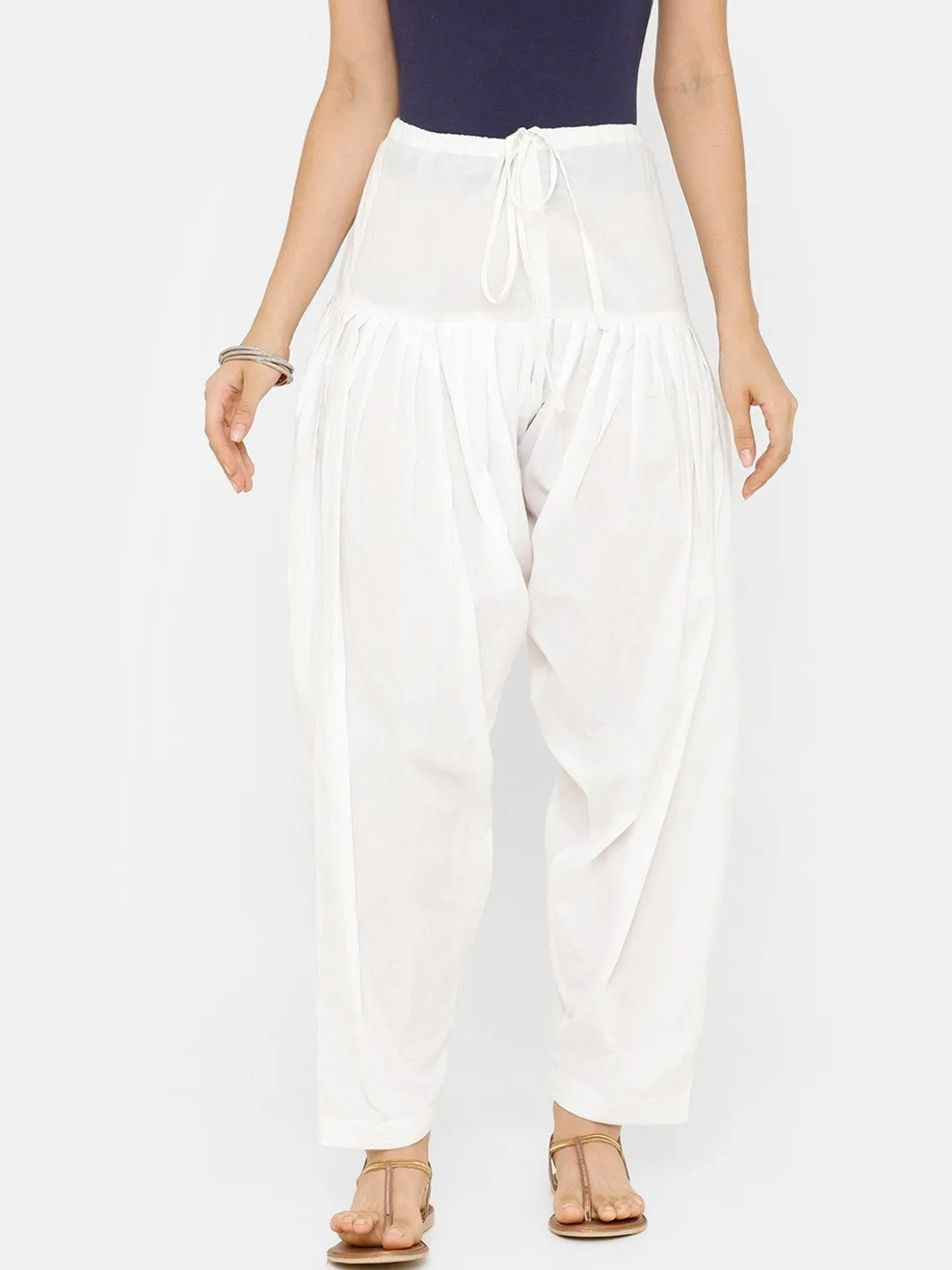 White loose fit patiala salwar