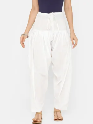 White loose fit patiala salwar