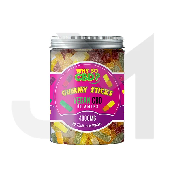 Why So CBD? 4000mg Broad Spectrum CBD Large Vegan Gummies - 11 Flavours