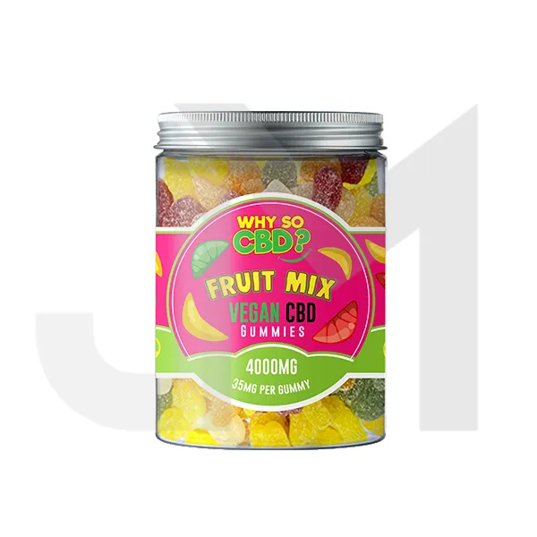Why So CBD? 4000mg Broad Spectrum CBD Large Vegan Gummies - 11 Flavours