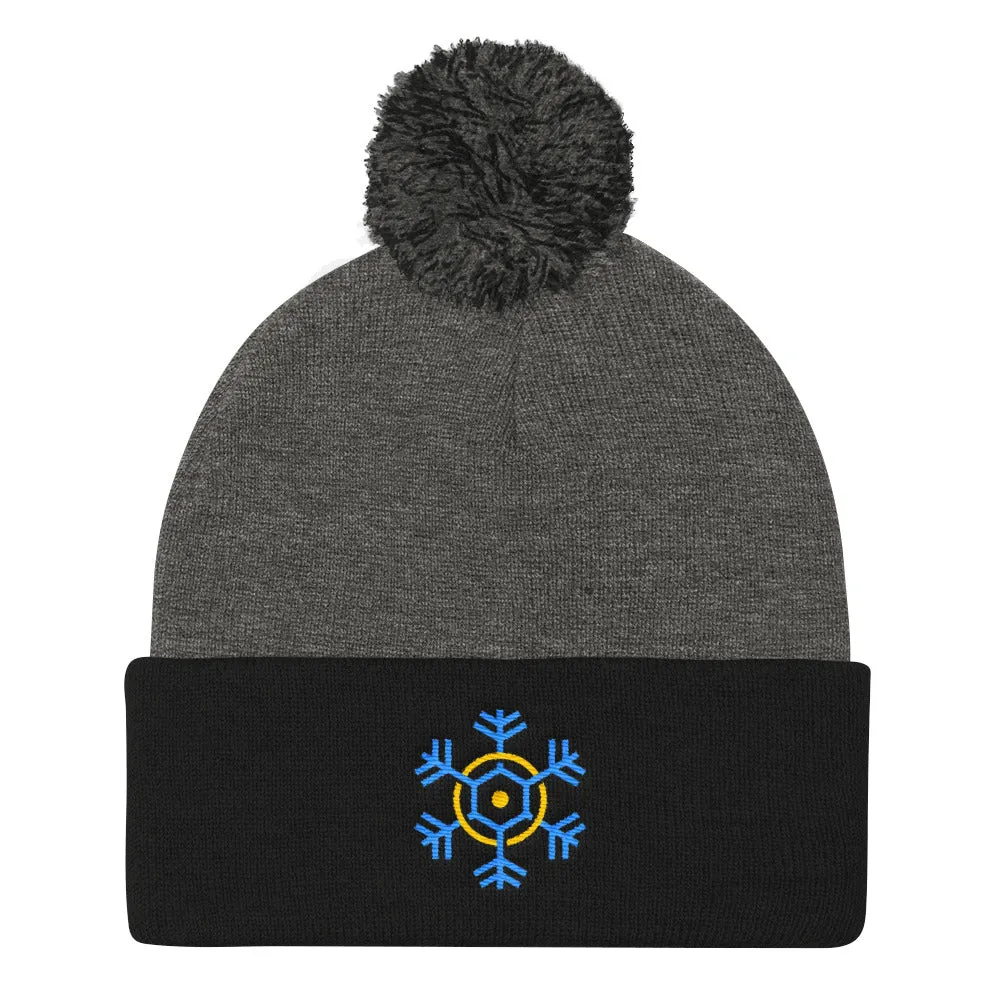 Winter Open Pom Pom Knit Cap