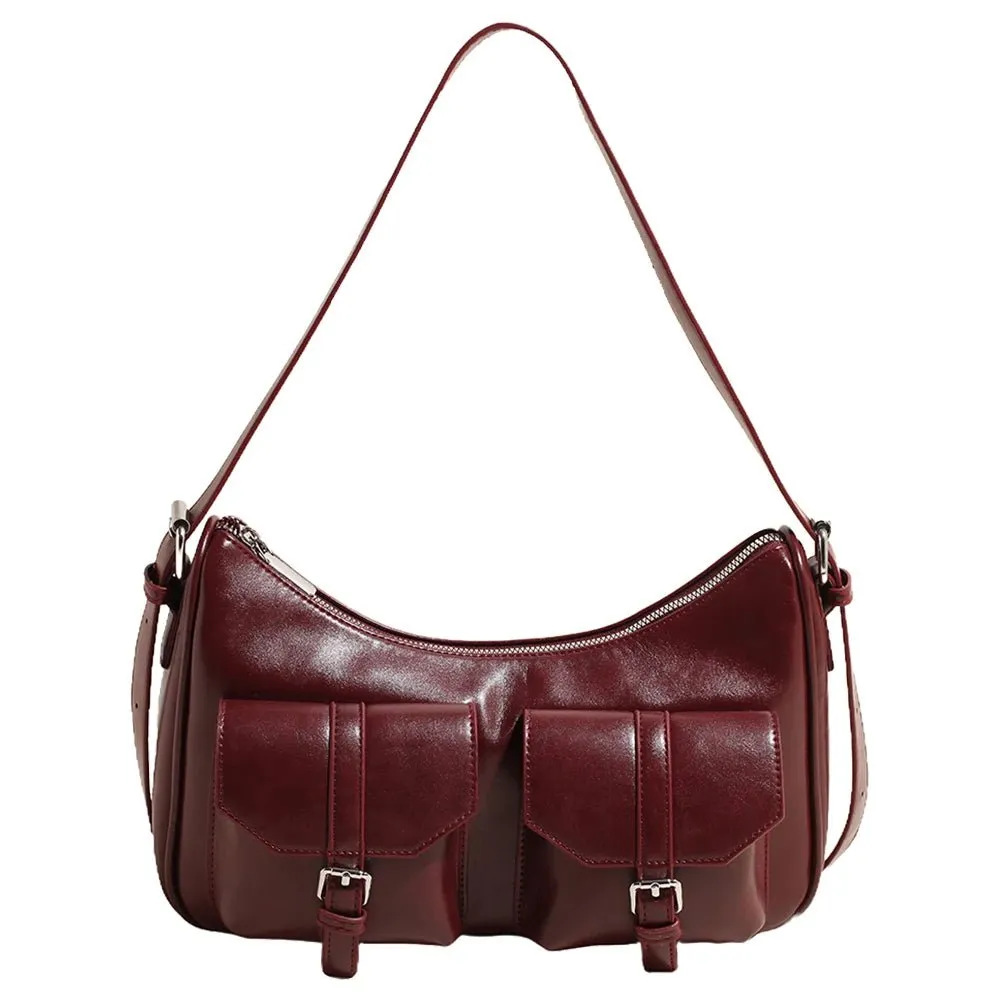 Women Leather Tote Handbag Soft PU Satchel Sling Bag Large Capacity Multi-Pocket Purse Crossbody Hobo Bag Girl Stylish Purse