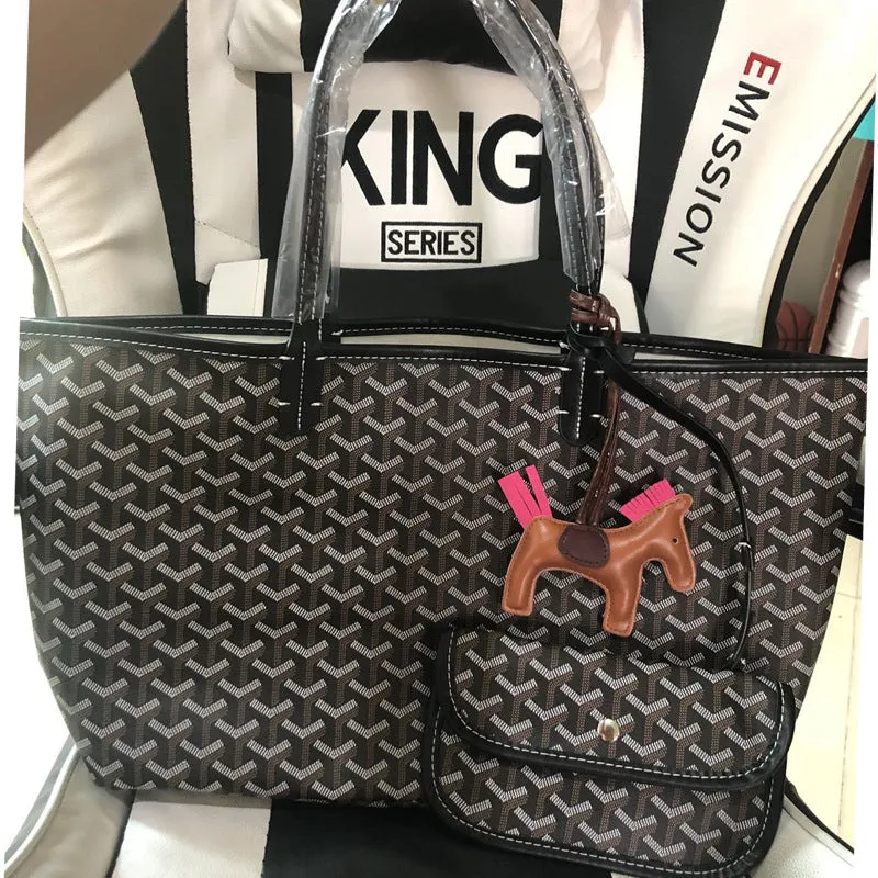 Women's Dog Teeth Large Capacity Totes Dumpling Handbags