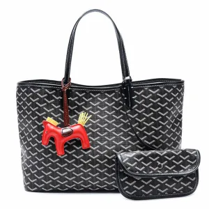 Women's Dog Teeth Large Capacity Totes Dumpling Handbags