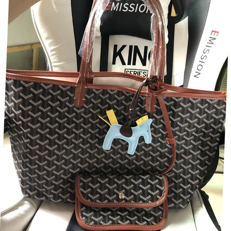 Women's Dog Teeth Large Capacity Totes Dumpling Handbags