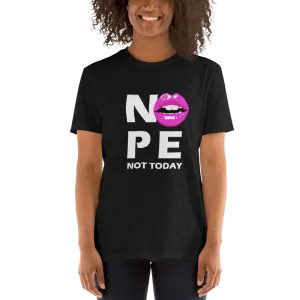 Womens Nope Not Today White Pink Graphic Tee