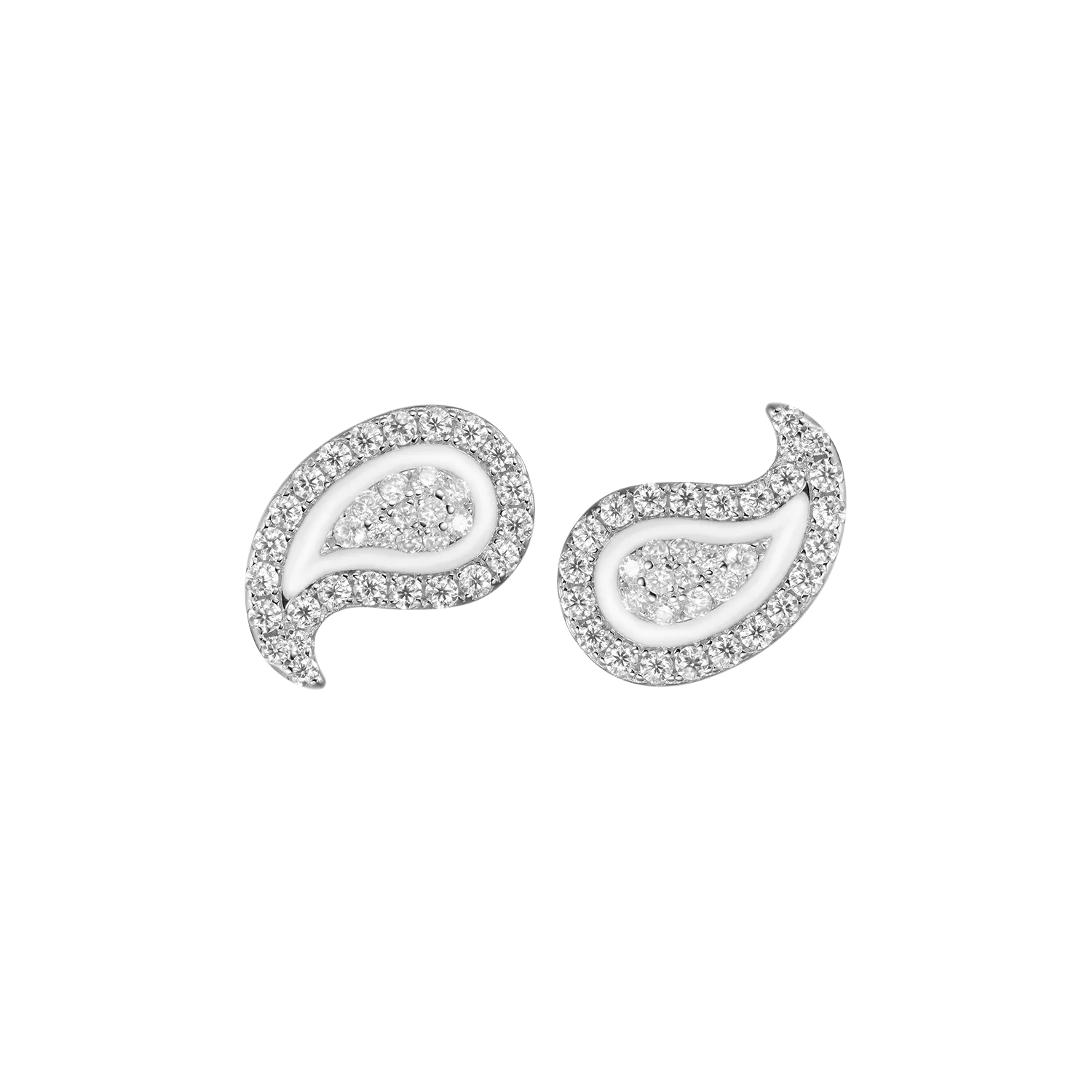 Women's Paisley Stud Earrings - Pair