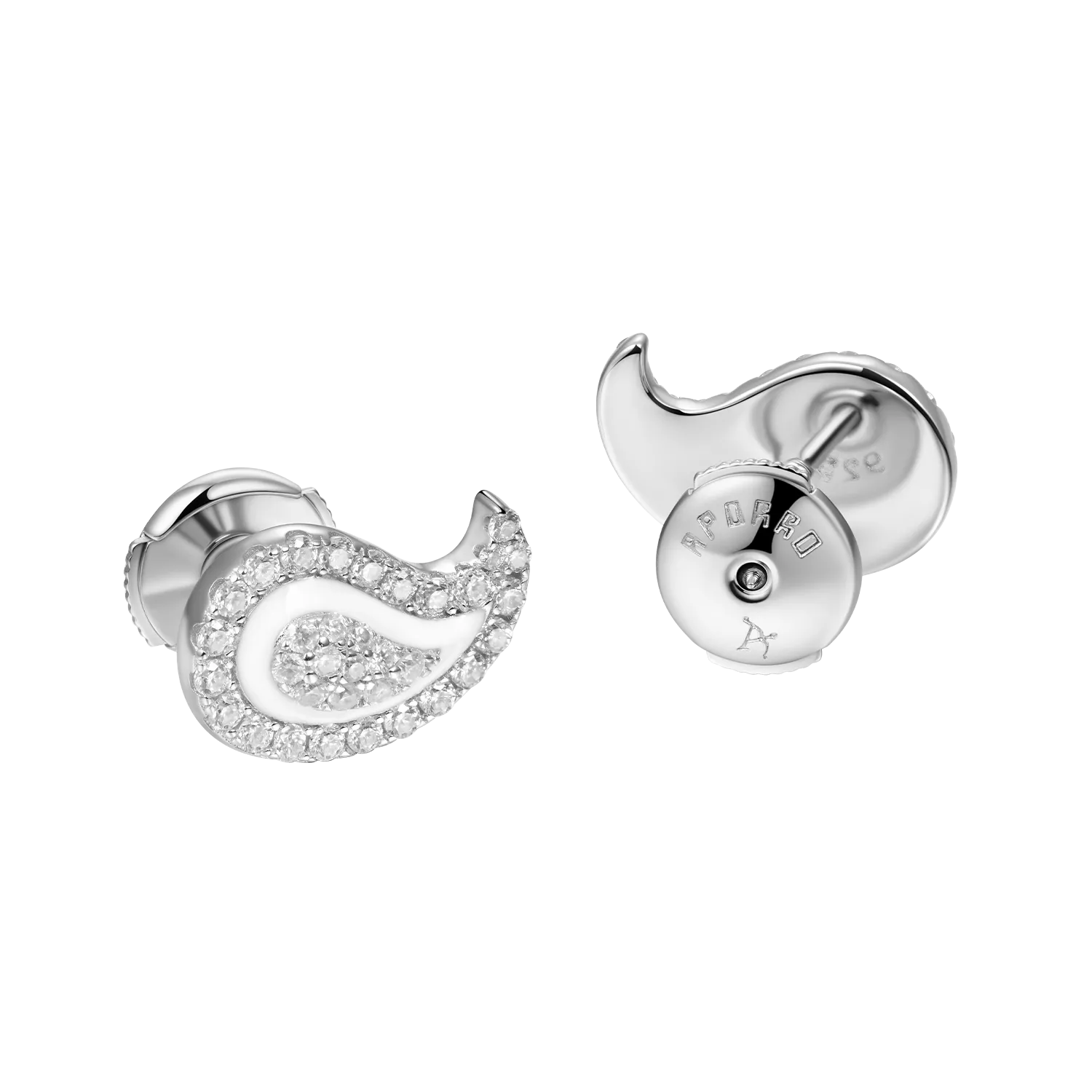 Women's Paisley Stud Earrings - Pair